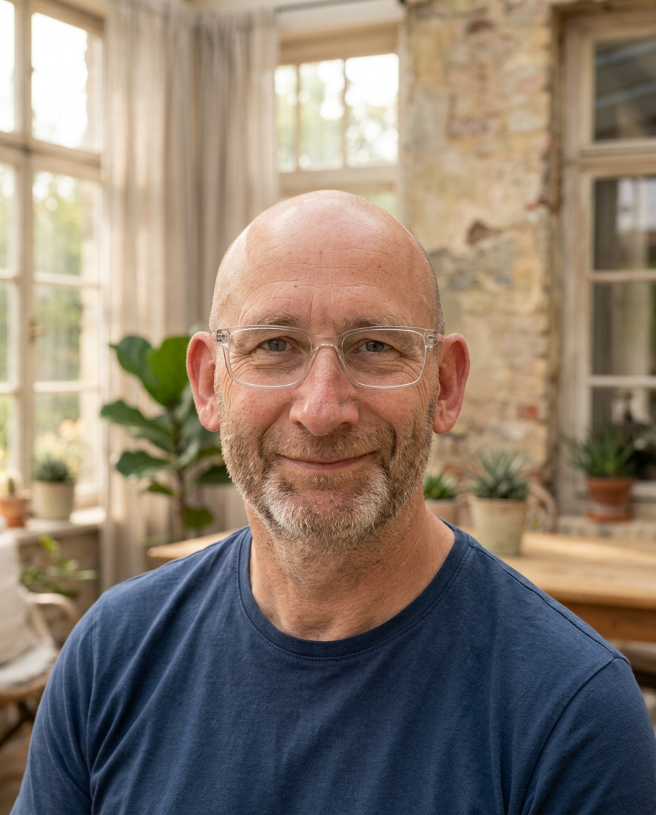Portrait of Ray Biggs, heritage walk guide
